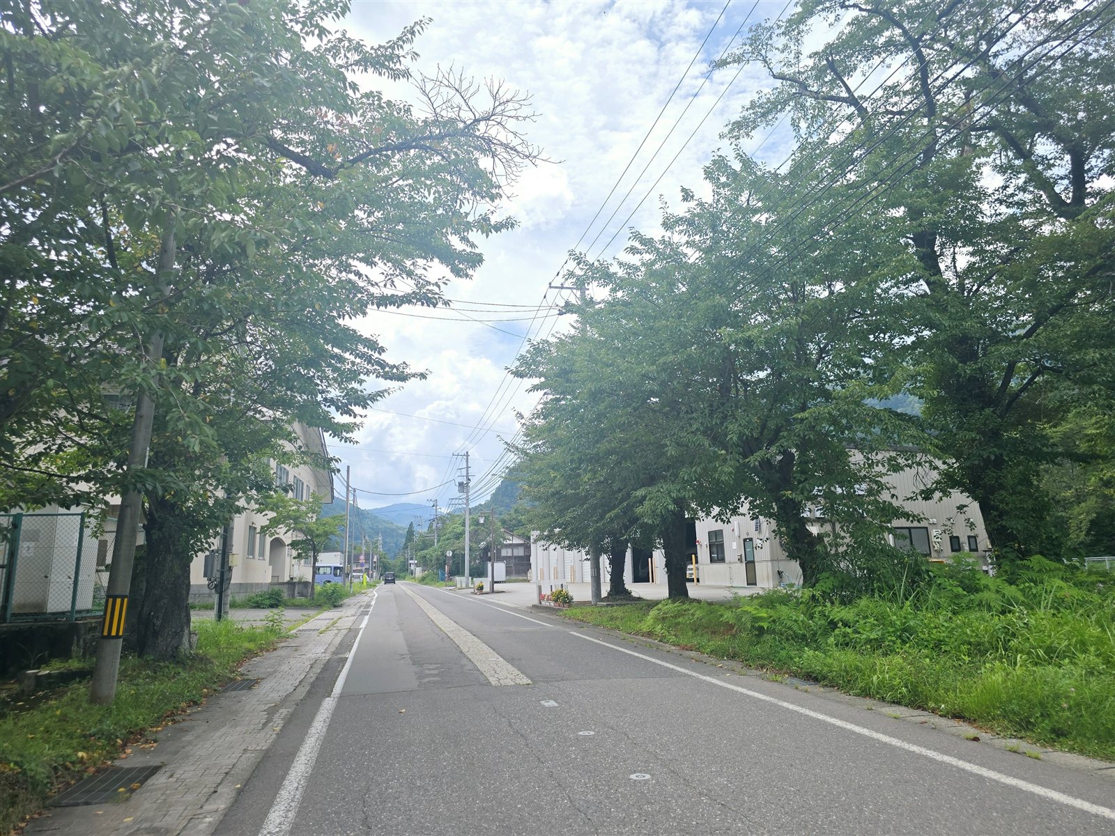 左側に三島中学校
