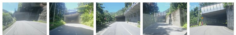 252号線金山方面、5つのスノーシェットを通過