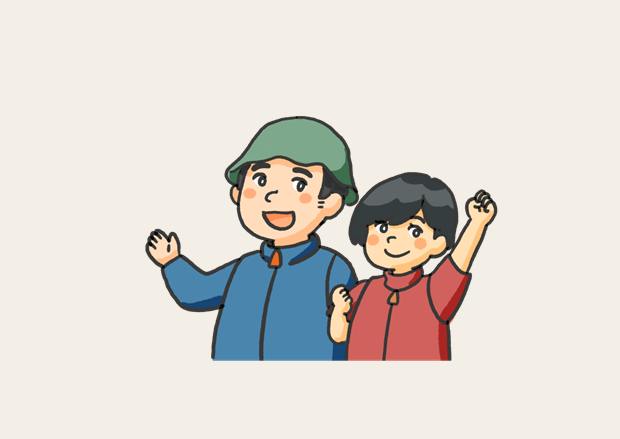 じろちゃんとさっちゃんのイラスト